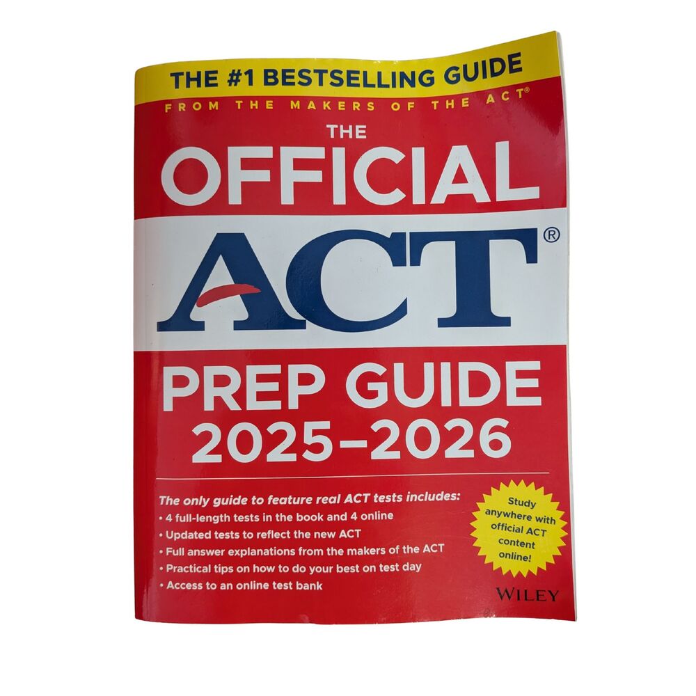 📚 Official ACT Prep Guide 2025-2026 Wiley Study Book